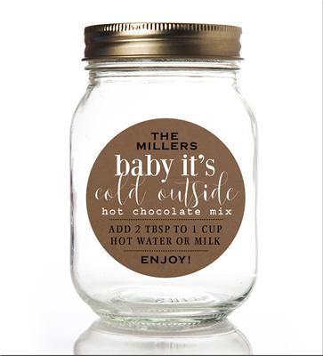 Hot Chocolate Baby Canning Labels