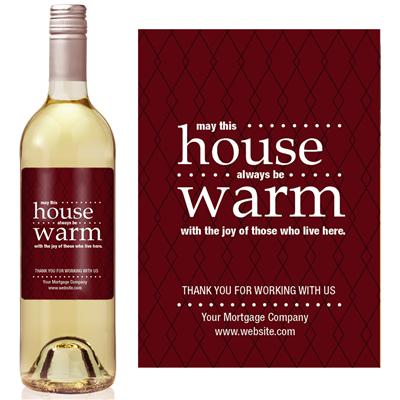 House Warming Title Wine Label