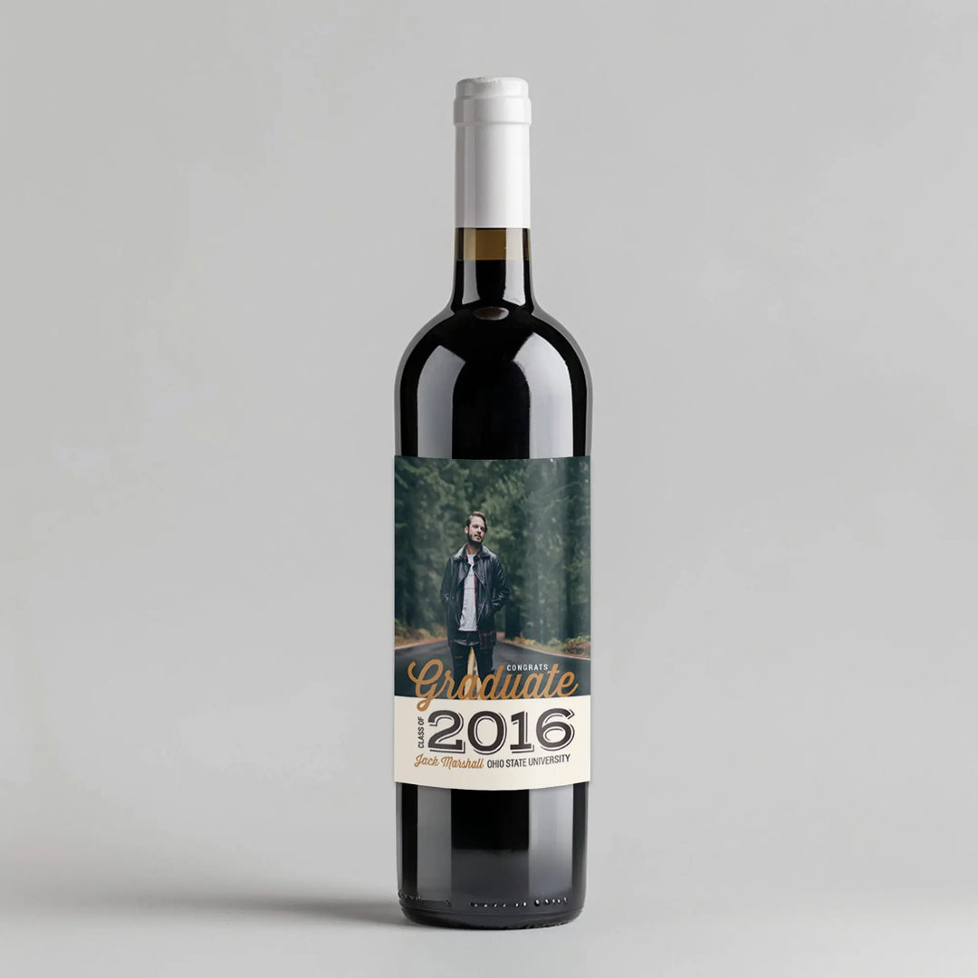 Indie Graduation Wine Label iCustomLabel