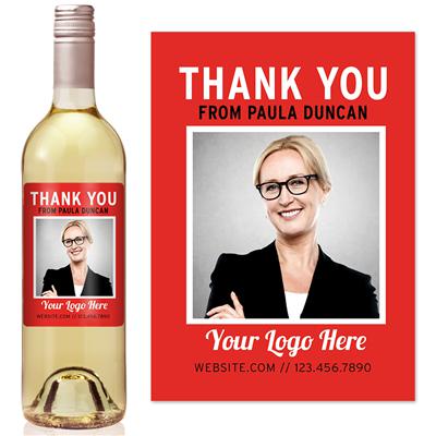 Insurance Red Photo Wine Label