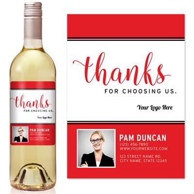 Insurance Thank You Wine Label