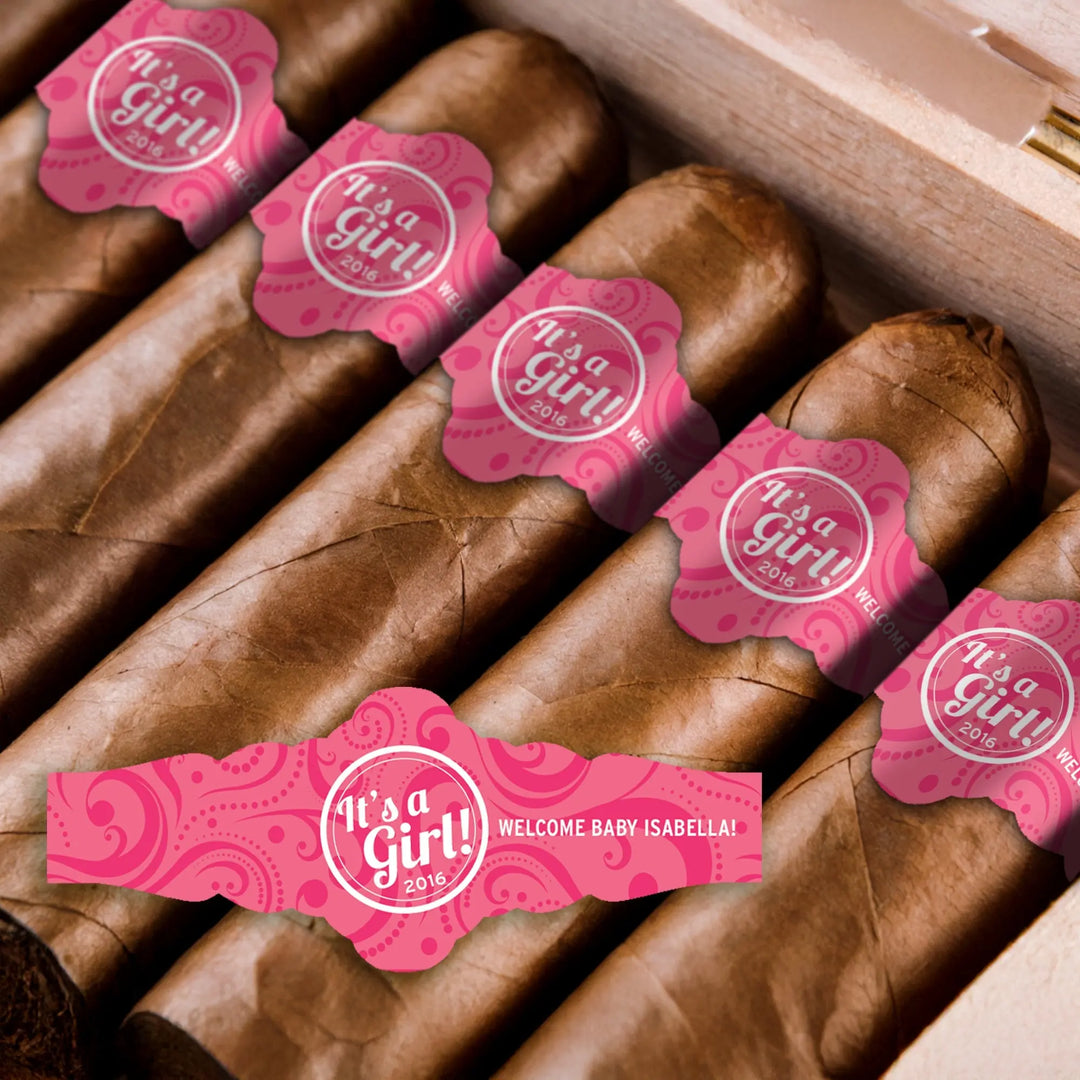 It's A Girl Cigar Bands - iCustomLabel