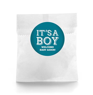 It's A Boy Baby Shower Favor Labels