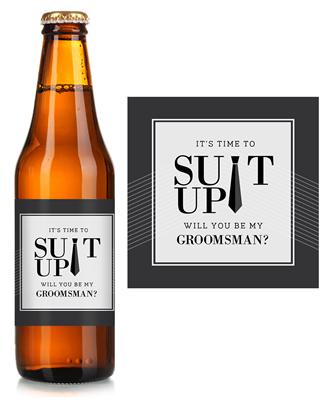 It's Time Groomsman Beer Label