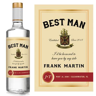Jameson Best Man Liquor Label