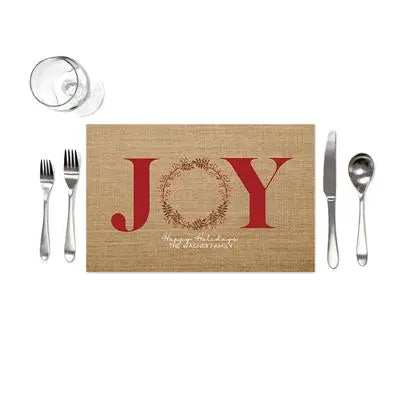 Joy Christmas Placemats