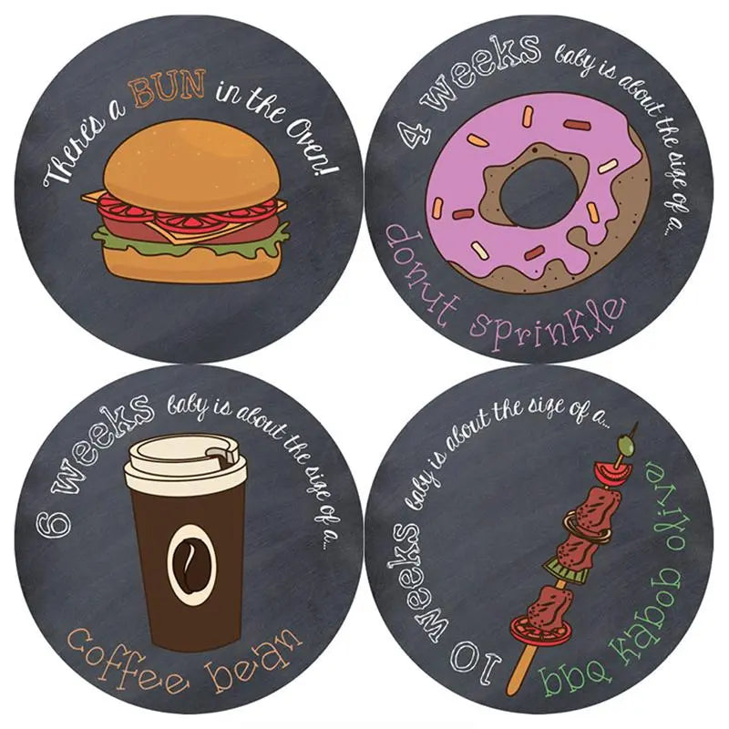 Junk Food Chalk Pregnancy Stickers