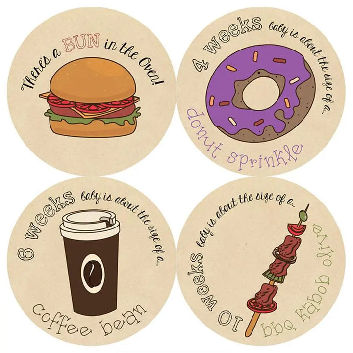 Junk Food Paper Pregnancy Stickers