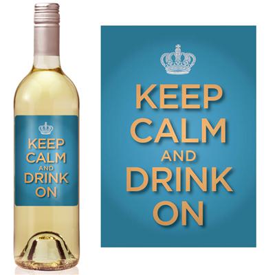 Keep Calm and Drink Wine Label