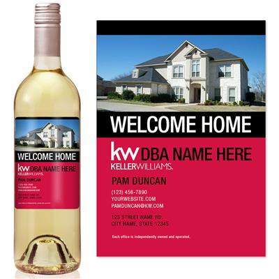 Keller Williams Home Realtor Wine Label