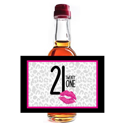 Kiss 21 Birthday Mini Liquor Label