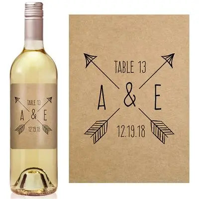 Kraft Paper Arrows Number Table Number Wine Label