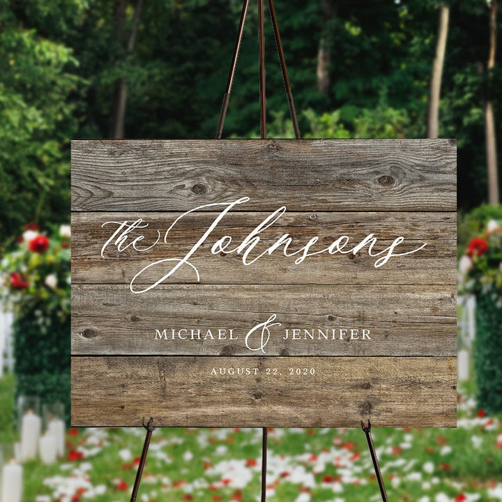 Last Names Wedding Welcome Wood Sign