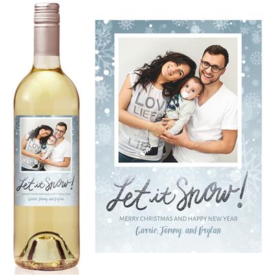 Let It Snow Wine Label
