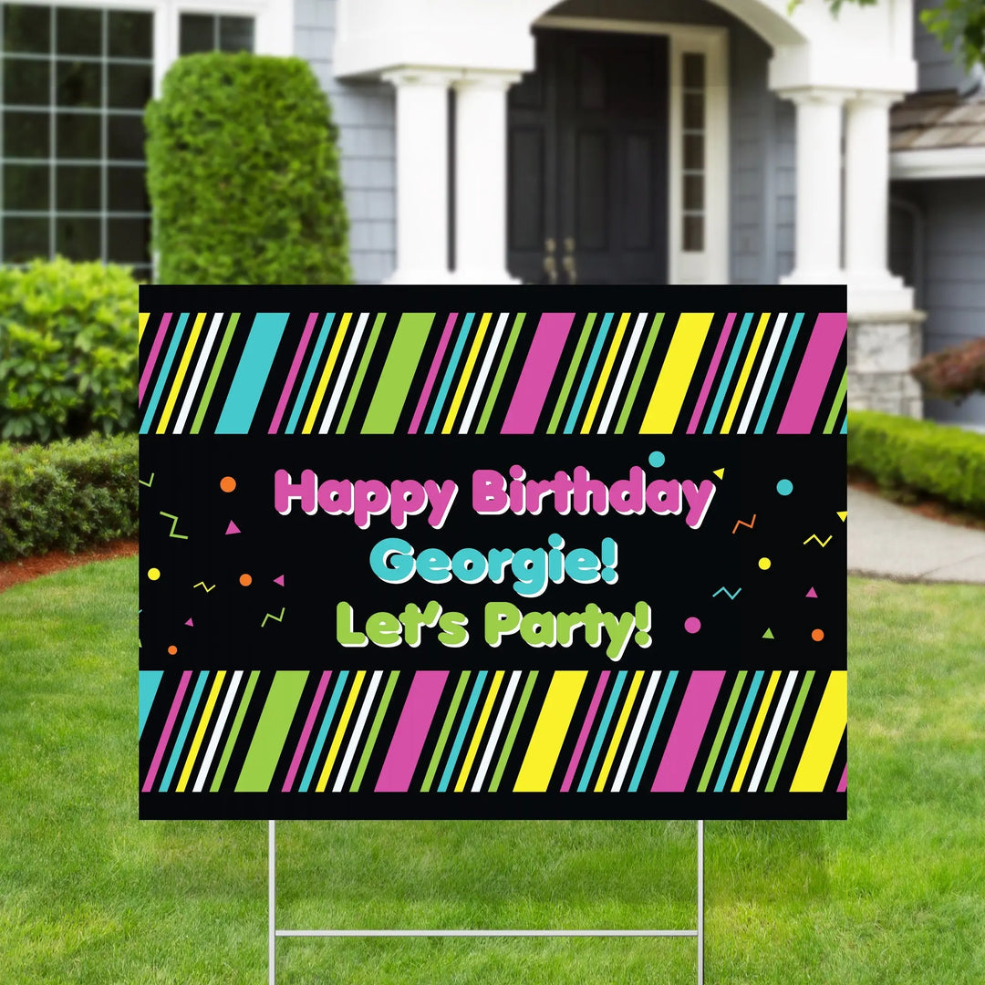 Let's Party Birthday Yard Signs - iCustomLabel