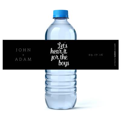 Let's Hear It For The Boys Water Bottle Labels
