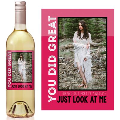 Look At Me Mothers Day Wine Label