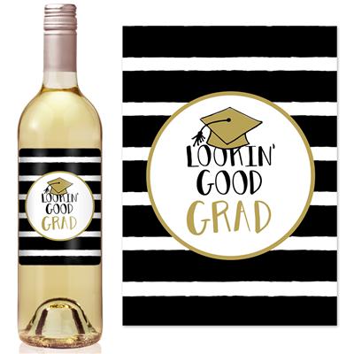 Looking Good Graduation Wine Label