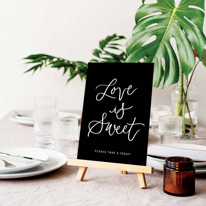Love Is Sweet Wedding Table Sign