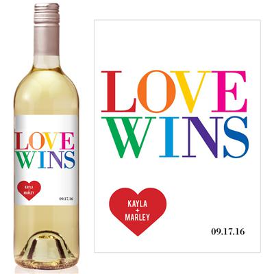 Love Wins Pride Wine Label