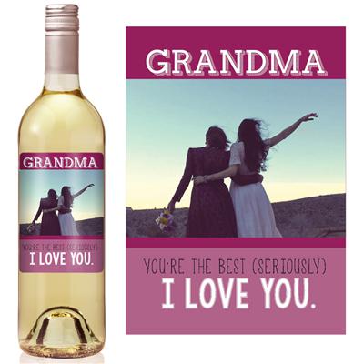 Love You Mothers Day Wine Label