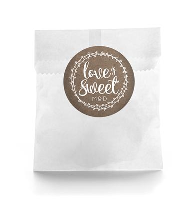 Love is Sweet Wedding Favor Labels