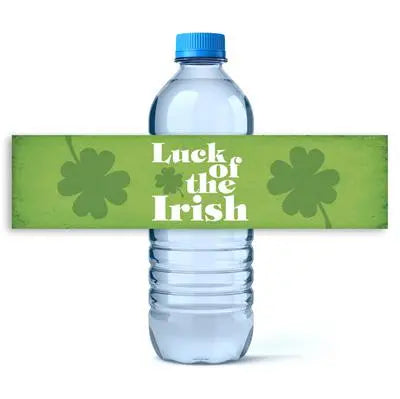 Luck Irish Water Bottle Labels