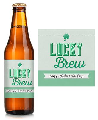 Lucky Brew Beer Label