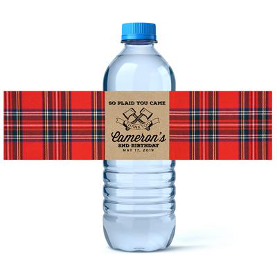 Lumberjack Water Bottle Labels