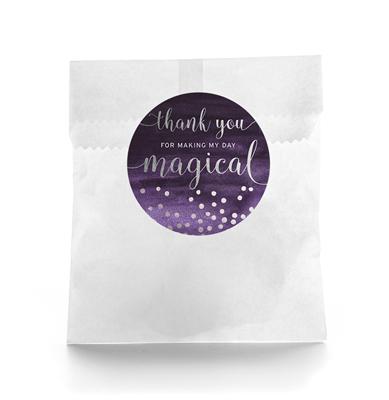 Magical Confetti Birthday Favor Labels