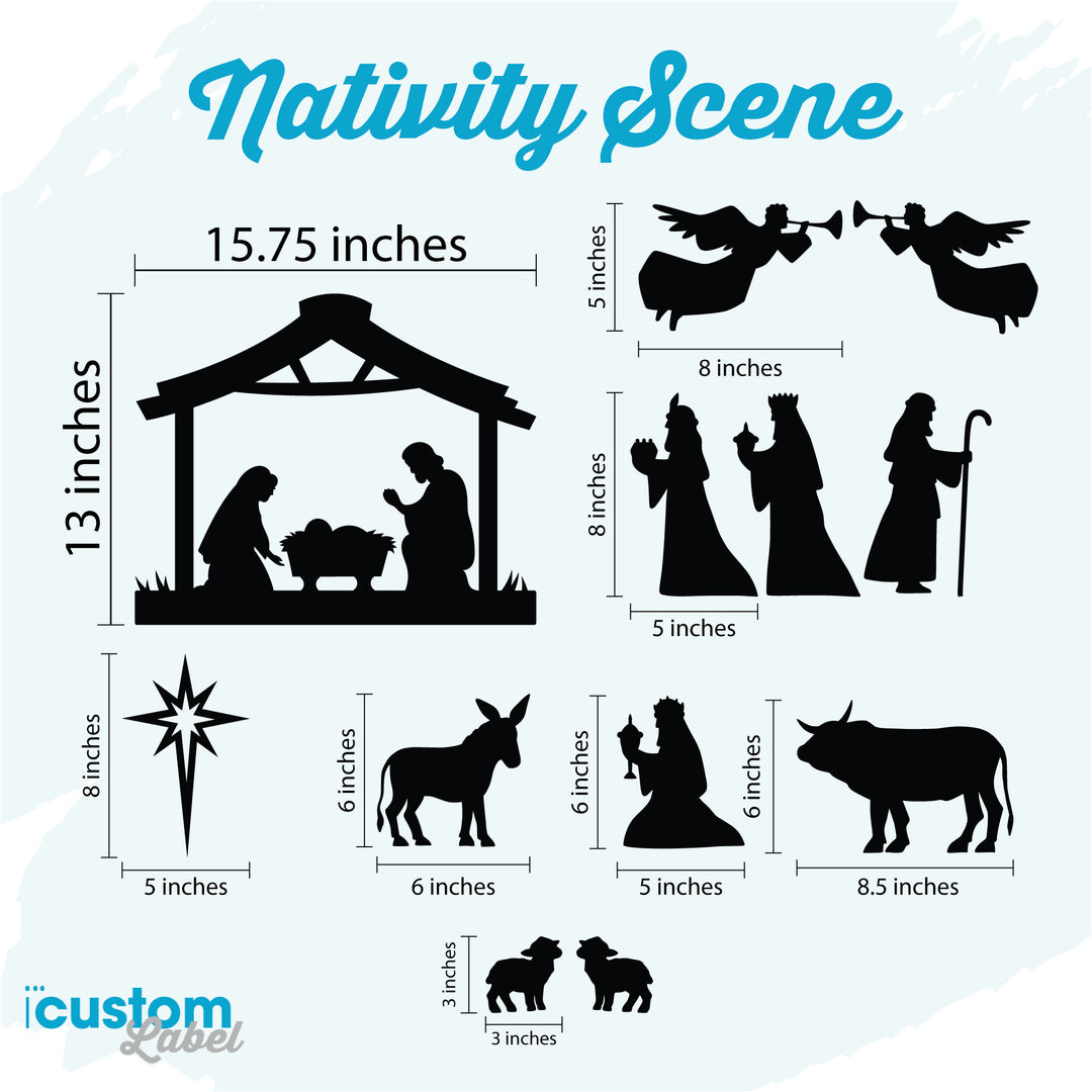 Nativity Garage Christmas Magnets