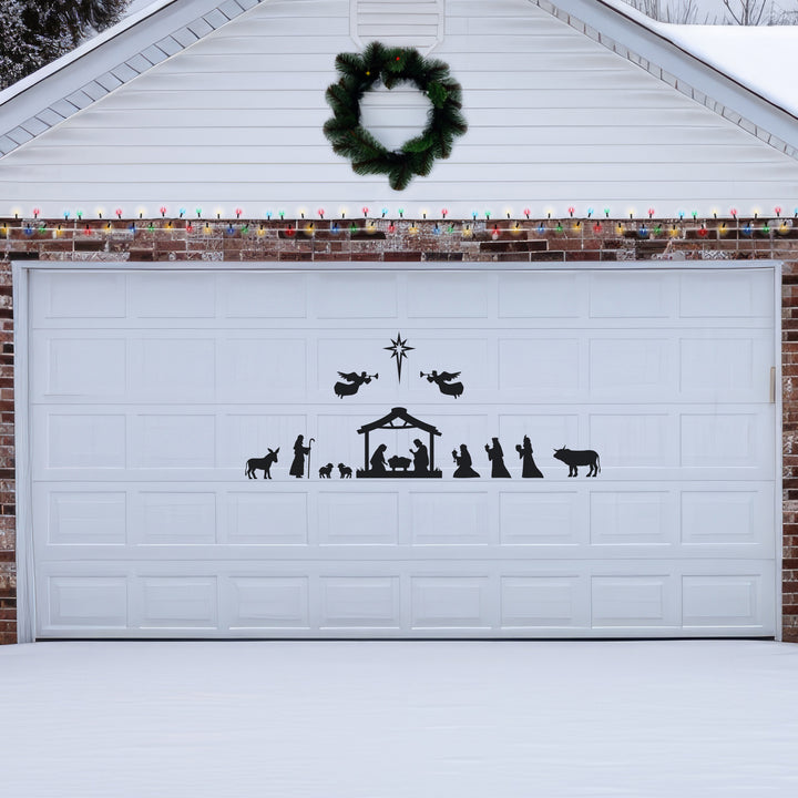 Nativity Garage Christmas Magnets