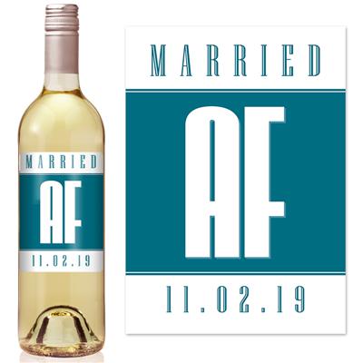 Married AF Wine Label