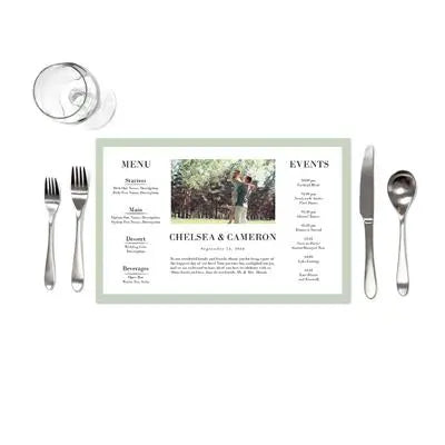 Menu Photo Basic Border Placemats