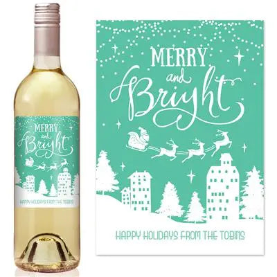 Merry Green Wine Label