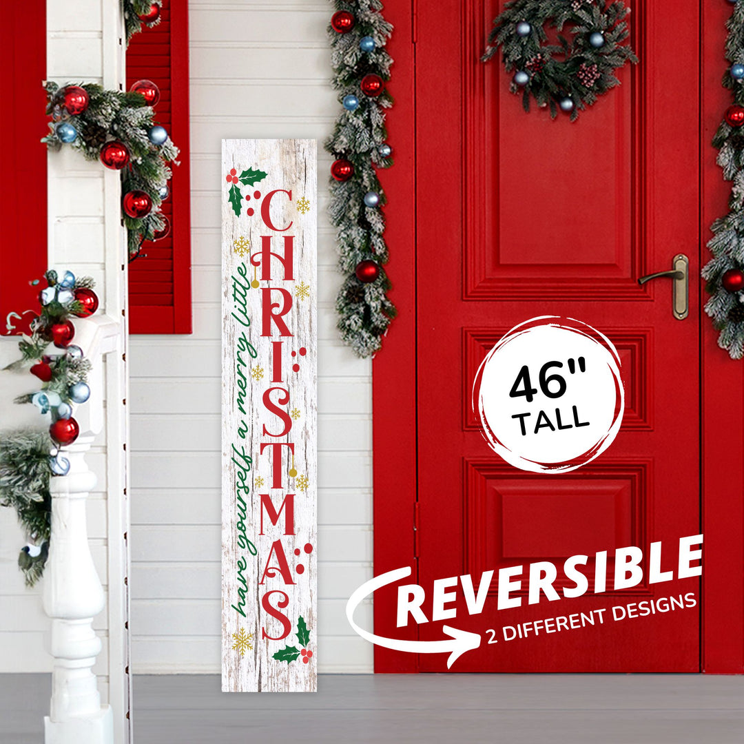 Merry Little Christmas Porch Leaner Welcome Sign