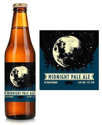 Midnight Home Brew Beer Label