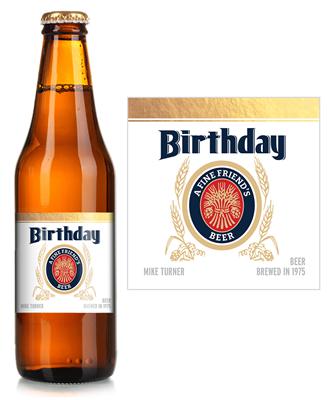 Miller Lite Birthday Beer Label