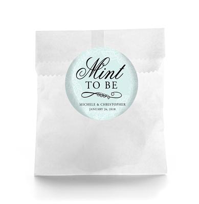 Mint to Be Wedding Favor Labels