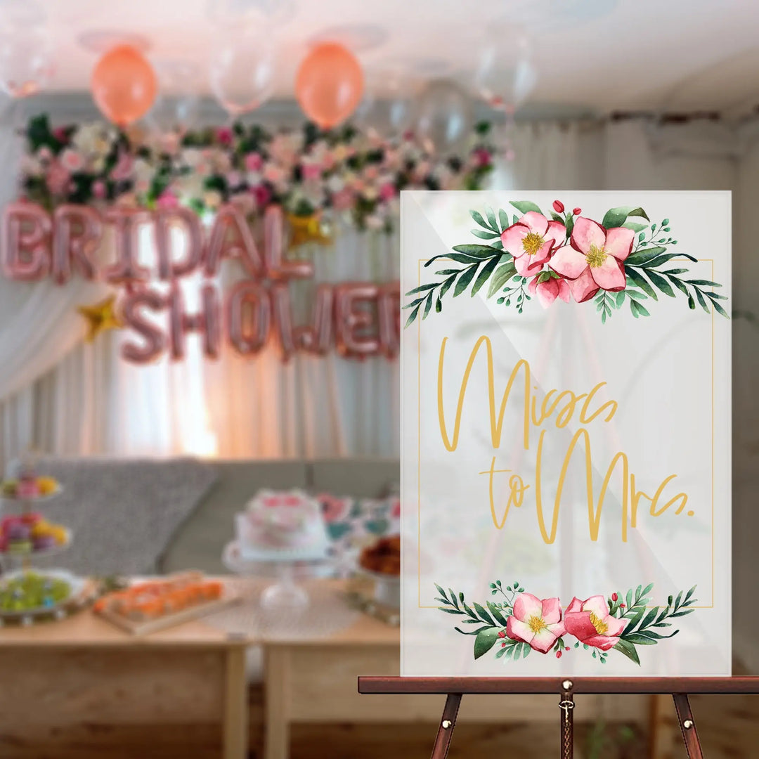 MISS TO MRS BRIDAL SHOWER WELCOME SIGN - Wedding