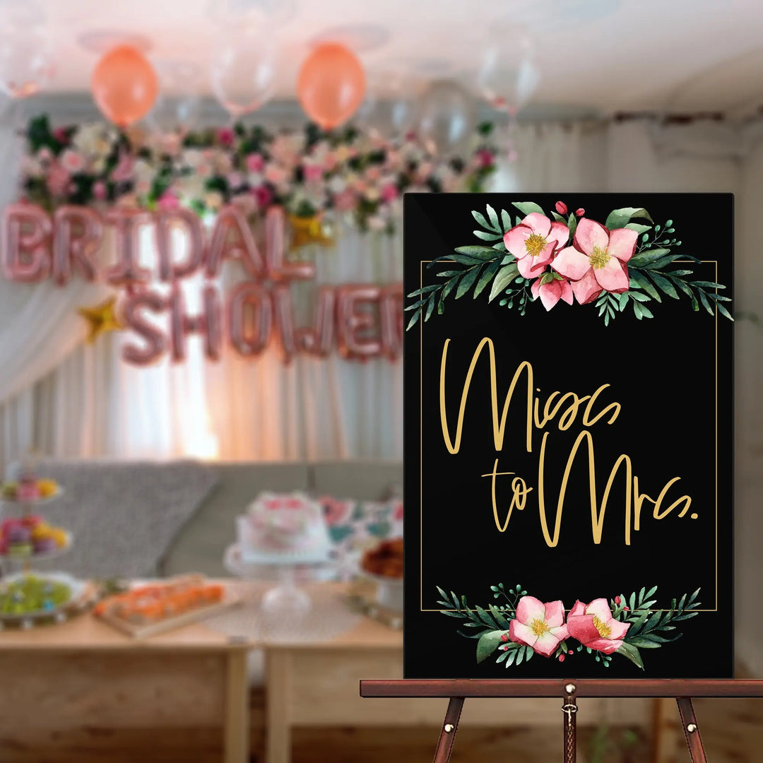 MISS TO MRS BRIDAL SHOWER WELCOME SIGN - Wedding