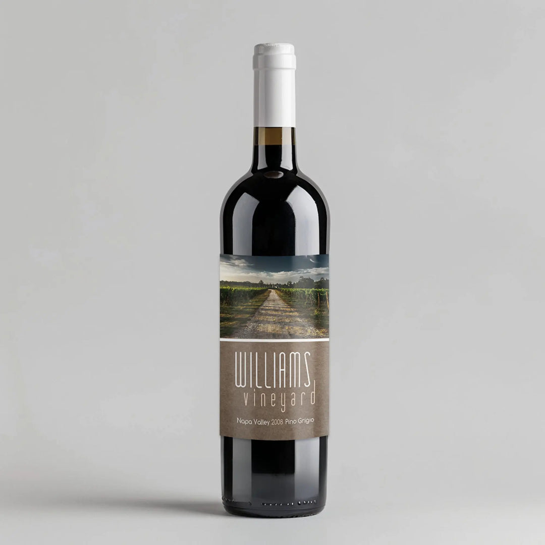 Modern Vineyard Wine Label iCustomLabel