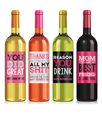 Moms Adult Wine Label Set