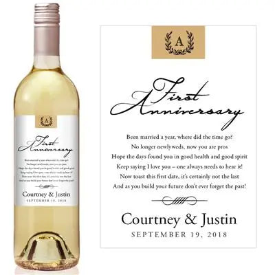 Monogram Anniversary Milestone Wine Label