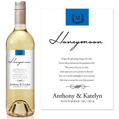 Monogram Honeymoon Milestone Wine Label