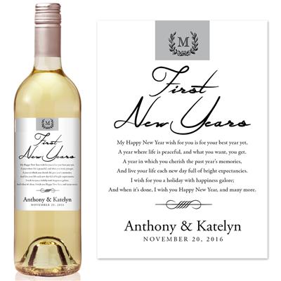 Monogram New Years Milestone Wine Label