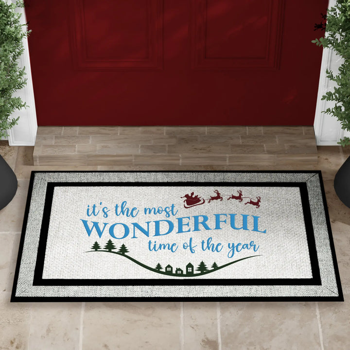 Most Wonderful Time Christmas Doormat iCustomLabel