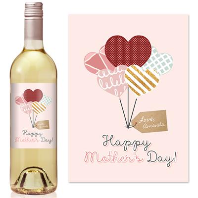 Mother's Day Balloons Wine Label