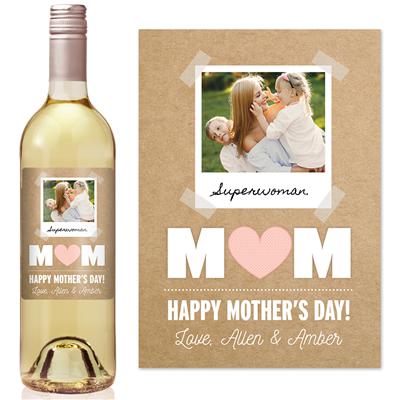 Mother's Day Photos Wine Label