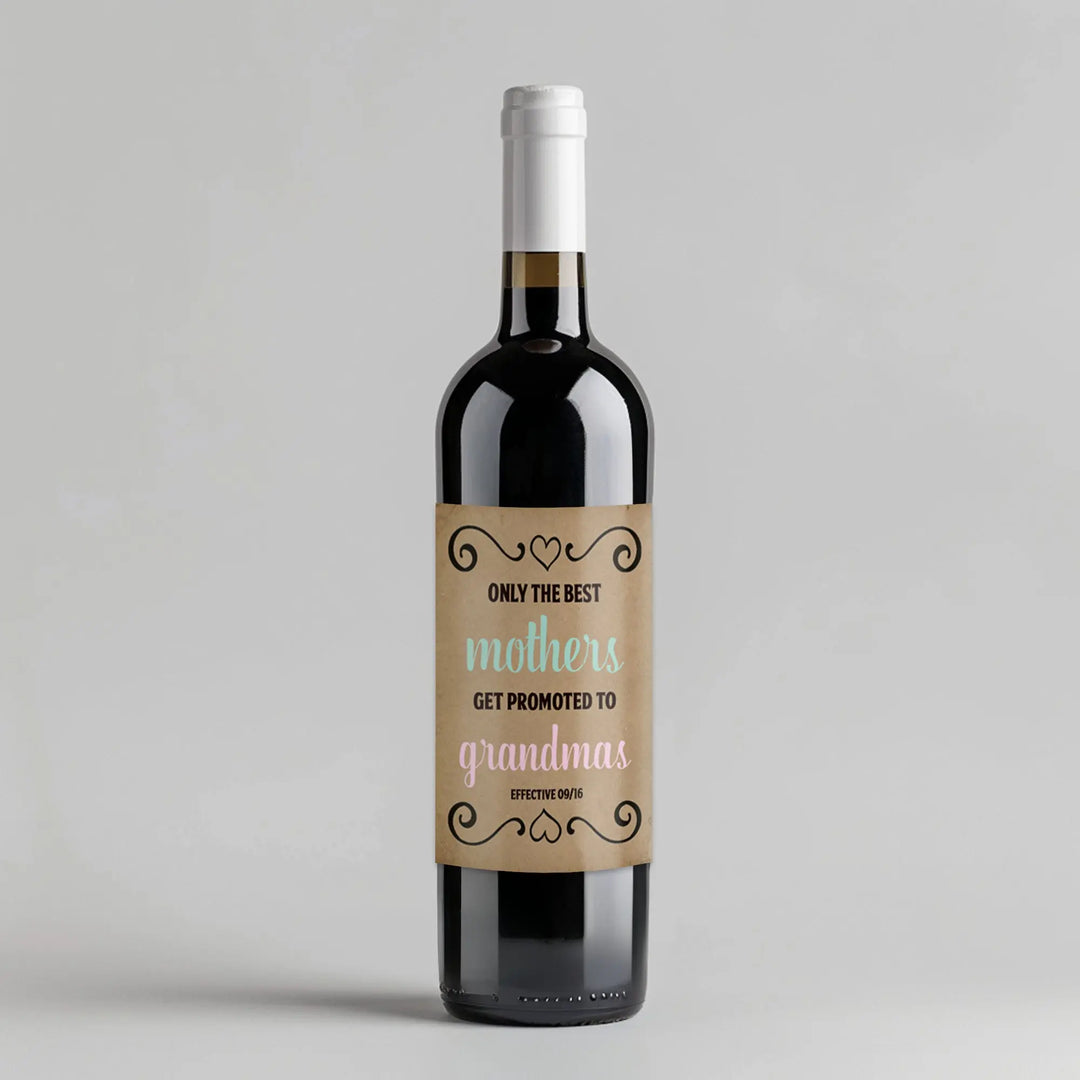 Mothers Promoted Wine Label iCustomLabel